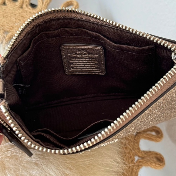 Coach Gold Glitter Wristlet - Picture 7 of 8